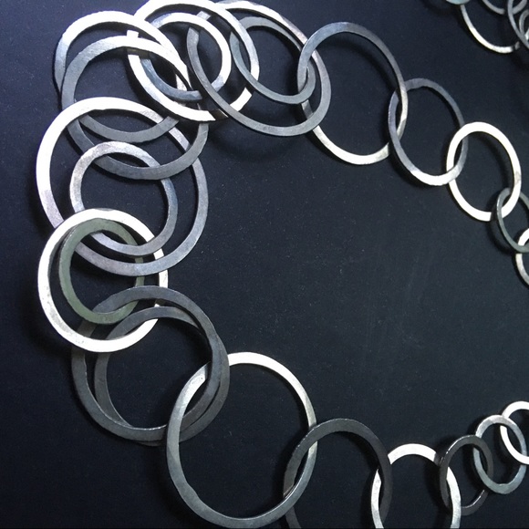 2pc Sterling silver link necklace & bracelet set - Picture 5 of 10